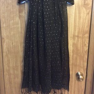 Women,s black scarf with a touch of sparkle